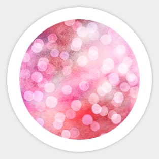 Strawberry Sunday - Pink Abstract Watercolor Dots Sticker